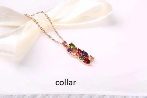 set de pendientes,pulsera y collar tipo Swarosky - Imagen 3
