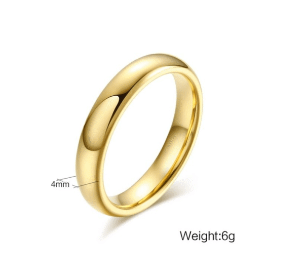 Anillos tungsteno chapado en oro - Imagen 3