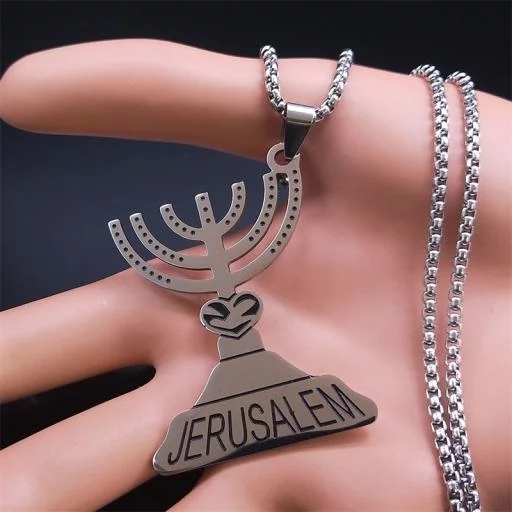colgante con Menorah hebreo - Imagen 2