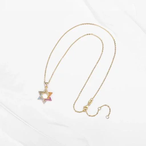 Collar de plata de Hanukkah Judía UNISEX - Imagen 2