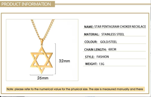 Collar y estrella Israel - Imagen 3